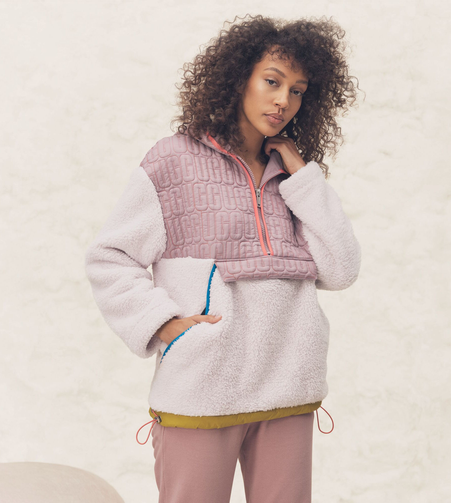 UGG® Iggy Sherpa Half Zip Pullover for Women UGG® UK